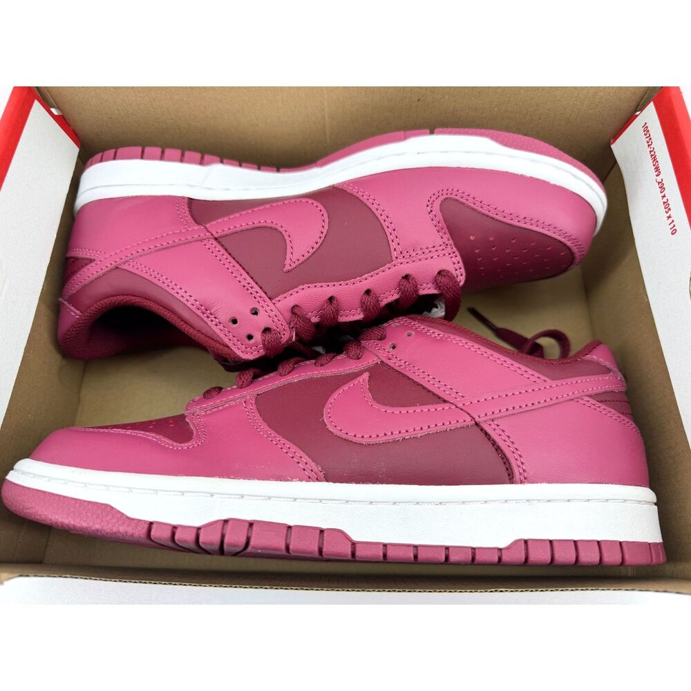 New Nike Grade School Kids  Dunk Low Team Red Sweet Beet - Shoe Size: 7